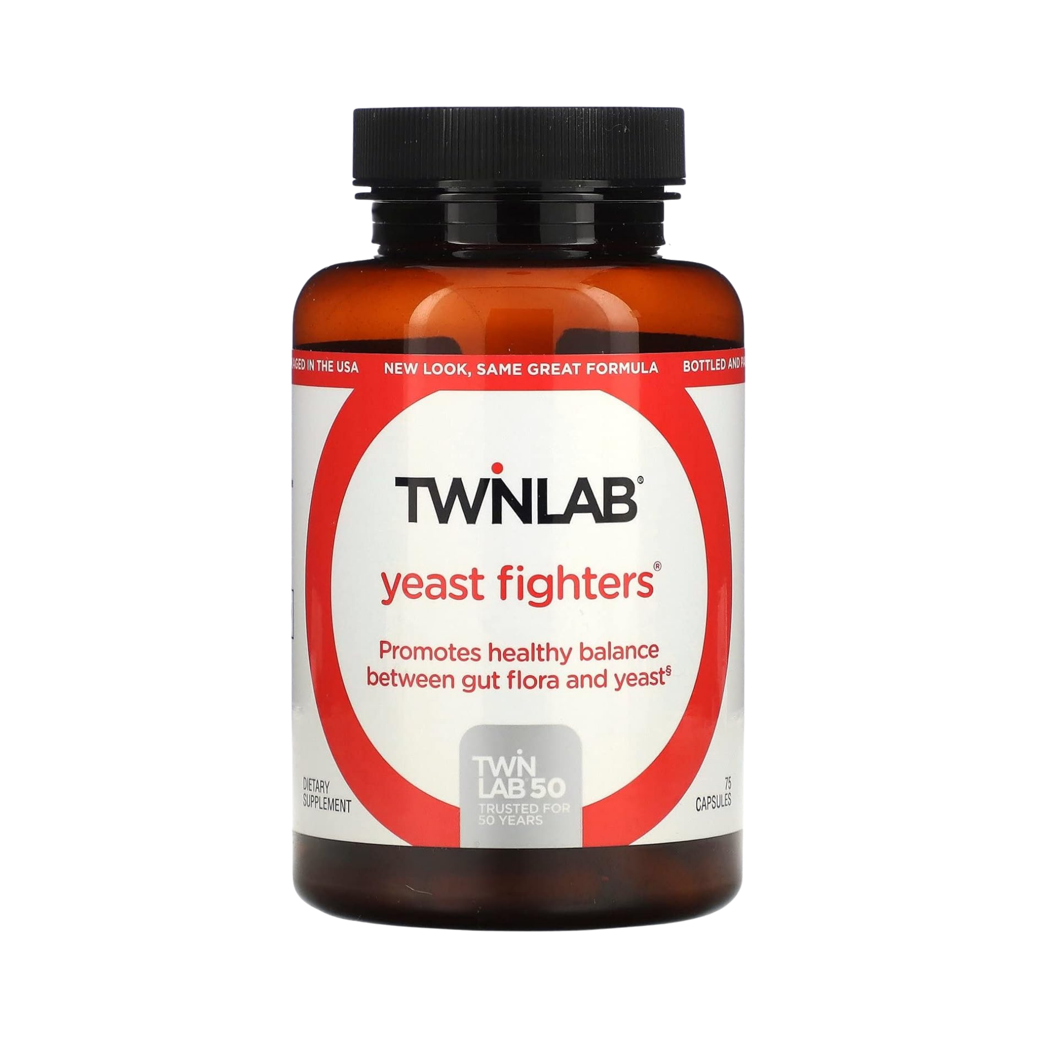 Twinlab, Yeast Fighters, 75 Capsules