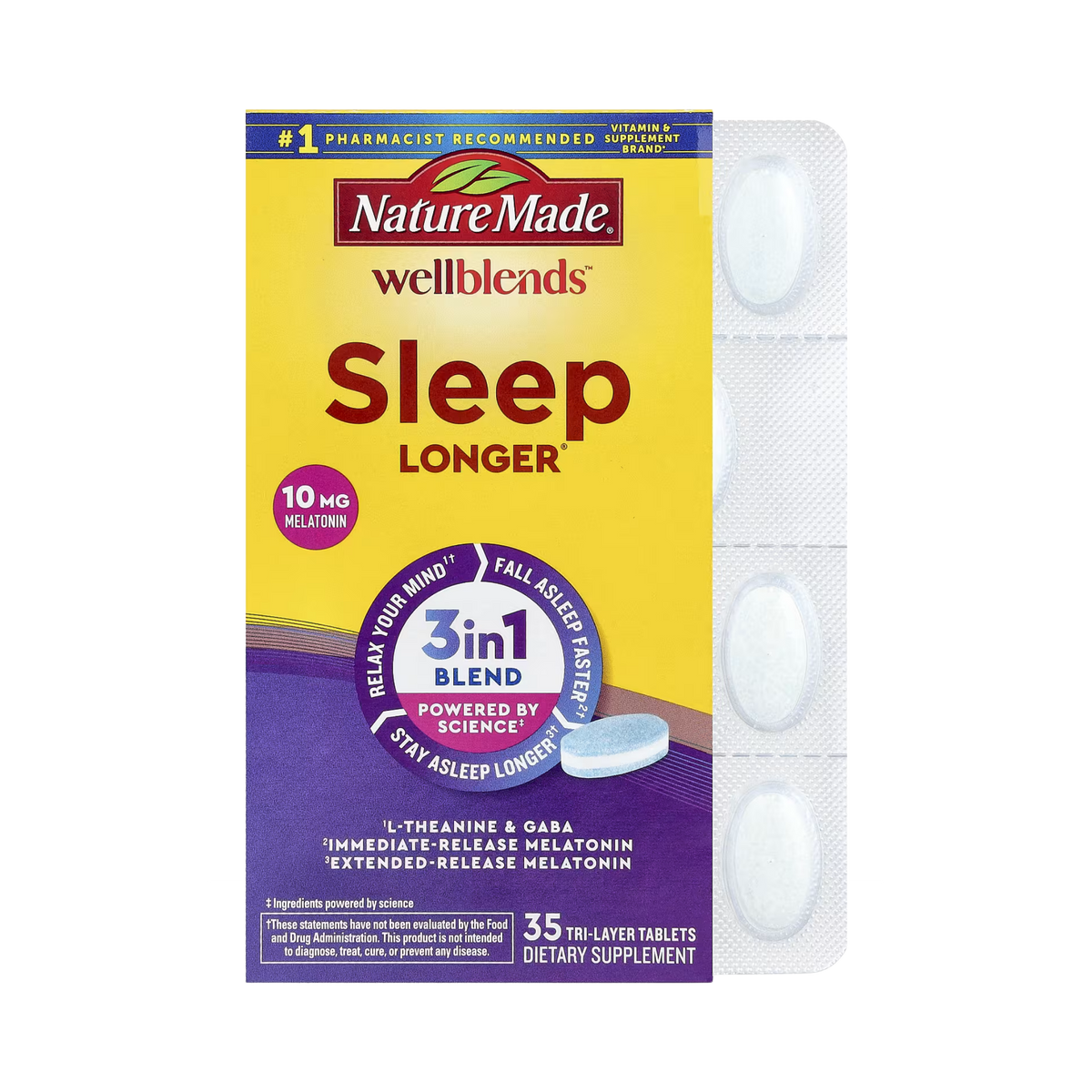Nature Made, Wellblends™, Sleep Longer®, 35 Tri-Layer Tablets