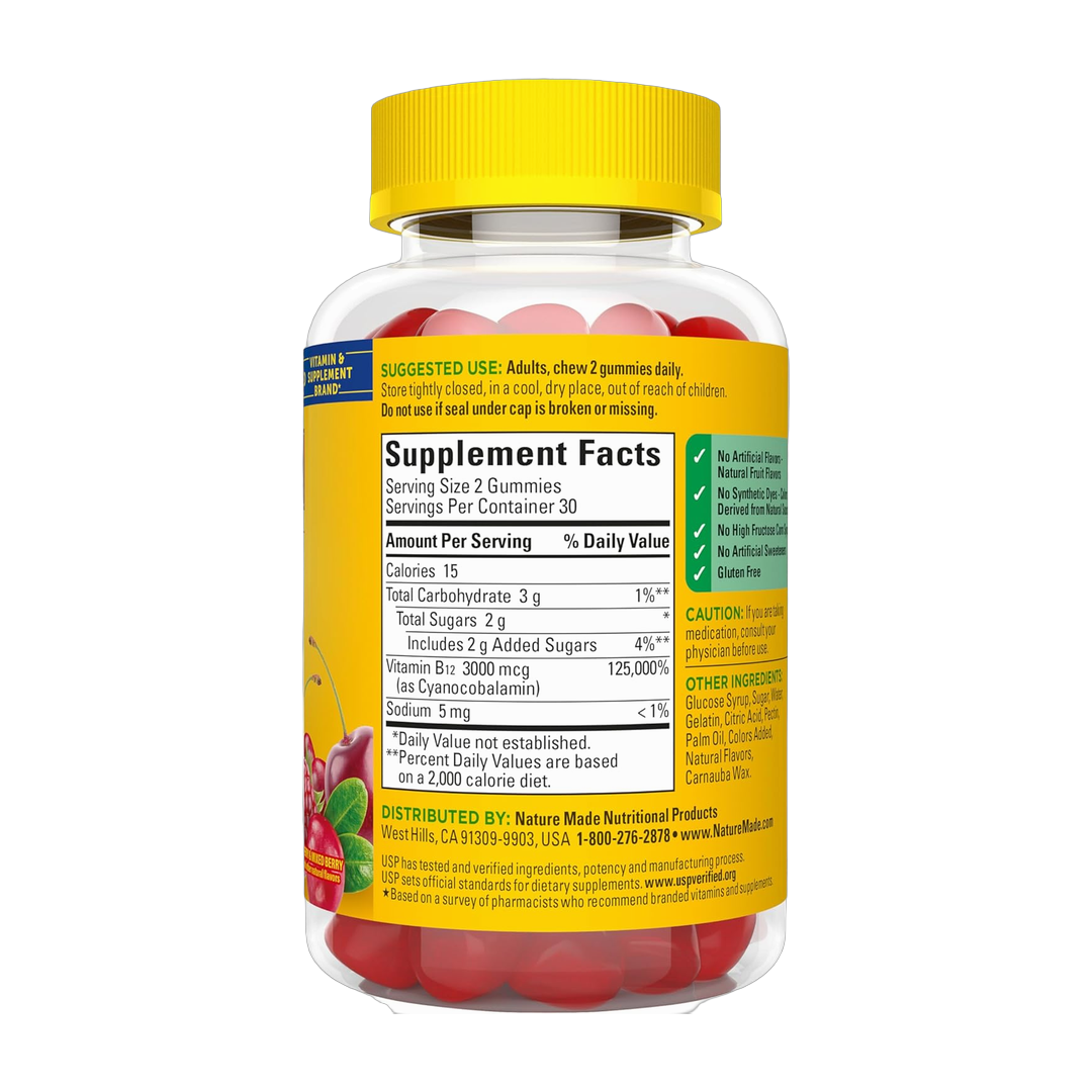 Nature Made, Extra Strength Vitamin B12, 60 Gummies