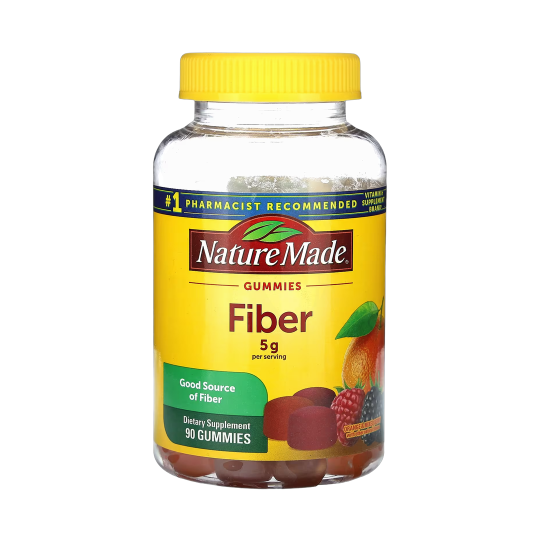 Nature Made, Fiber Gummies, Orange & Mixed Berry, 90 Gummies