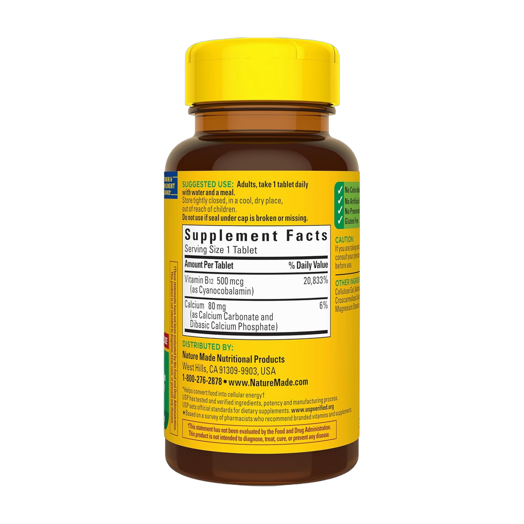 Nature Made, Vitamin B12, 500 mcg, 200 Tablets