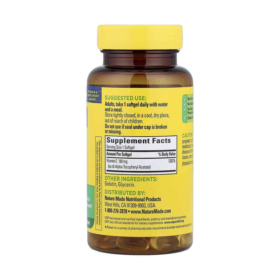 Nature Made, Vitamin E, 180 mg (400 IU), 100 Softgels