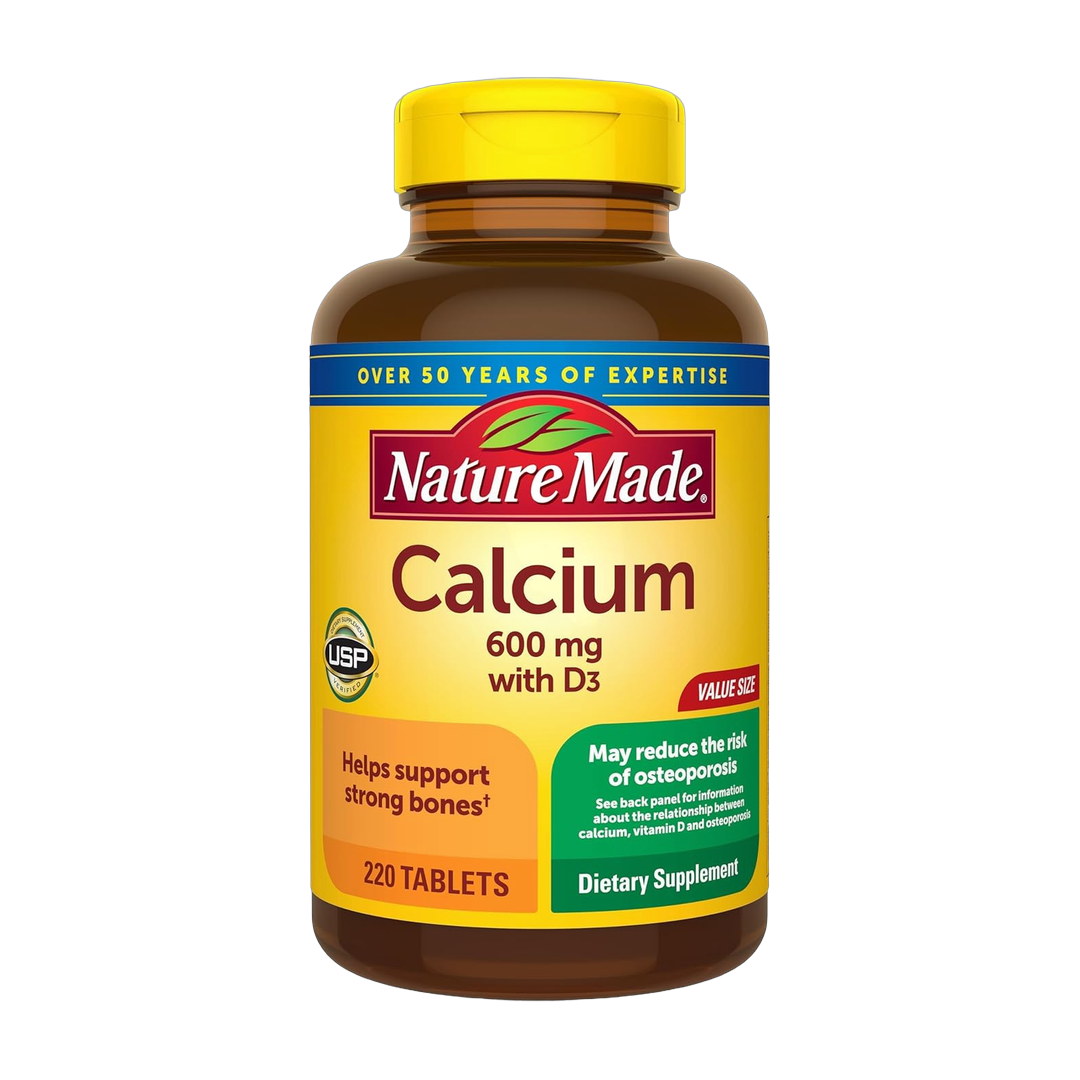 Nature Made, Calcium 600 mg with Vitamin D3, 220 Tablets