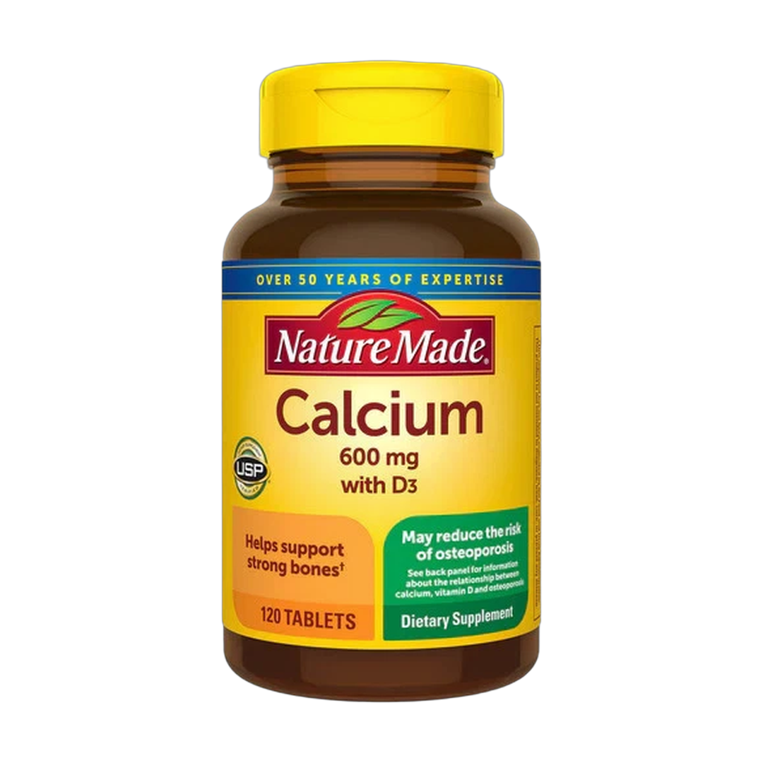 Nature Made, Calcium 600 mg with Vitamin D, 120 Tablets