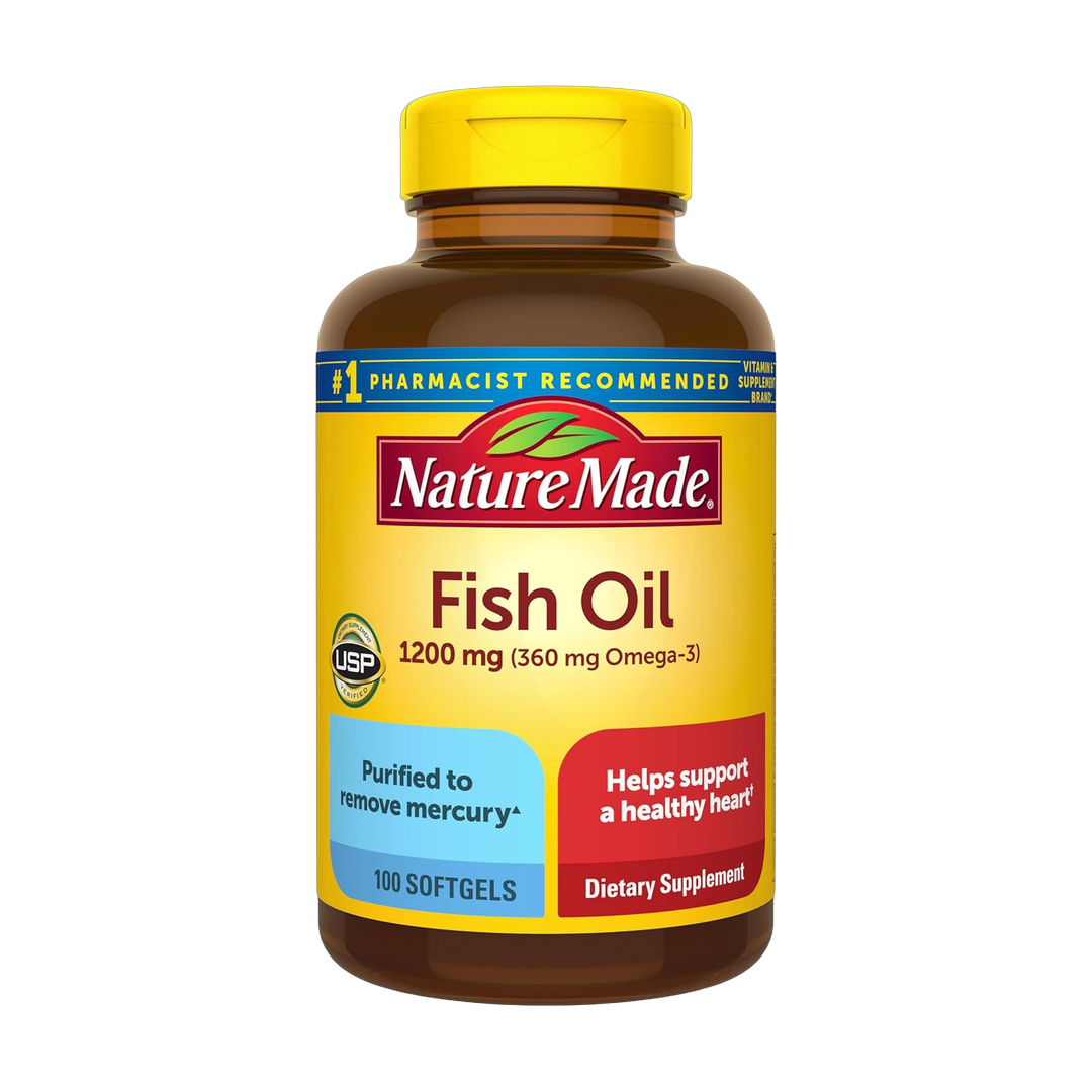 Nature Made, Fish Oil Omega-3, 1200mg, 100 Softgels