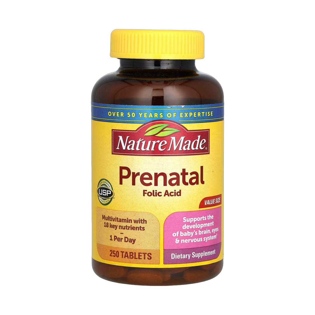 Nature Made, Prenatal Folic Acid, 250 Tablets