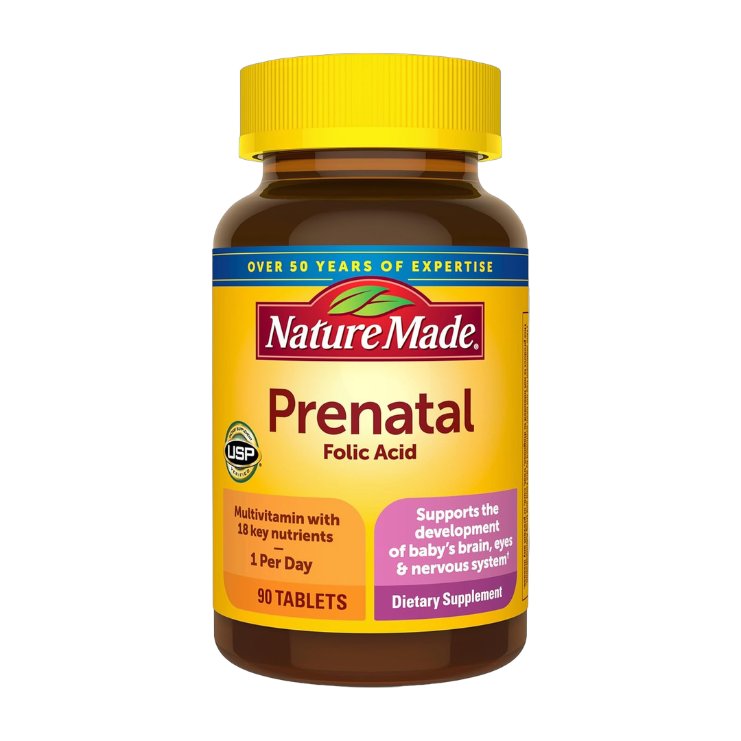 Nature Made, Prenatal Multivitamin with Folic Acid, 90 Tablets