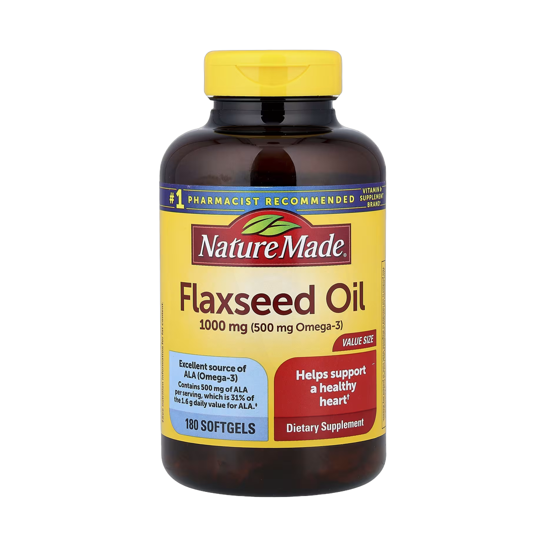 Nature Made, Flaxseed Oil, 1,000 mg, 180 Softgels