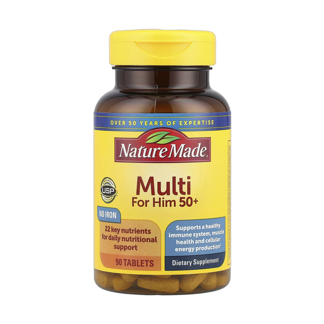 Nature Made, Multi For Him 50+, 90 Tablets