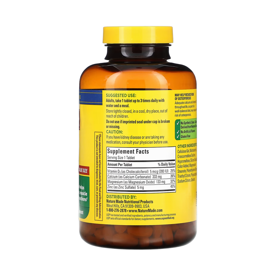Nature Made, Calcium Magnesium Zinc with Vitamin D3, 300 Tablets