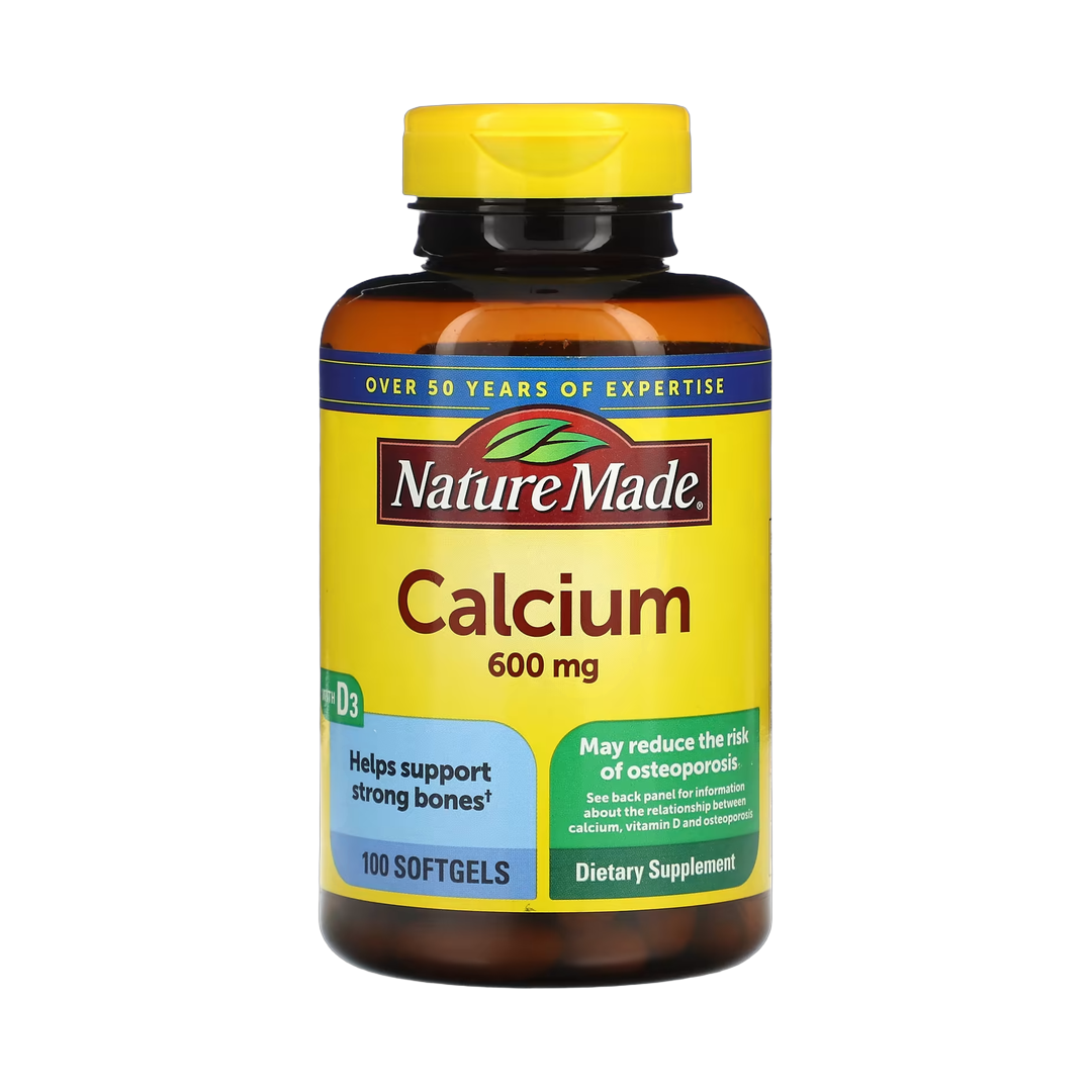 Nature Made, Calcium with Vitamin D3, 600 mg, 100 Softgels
