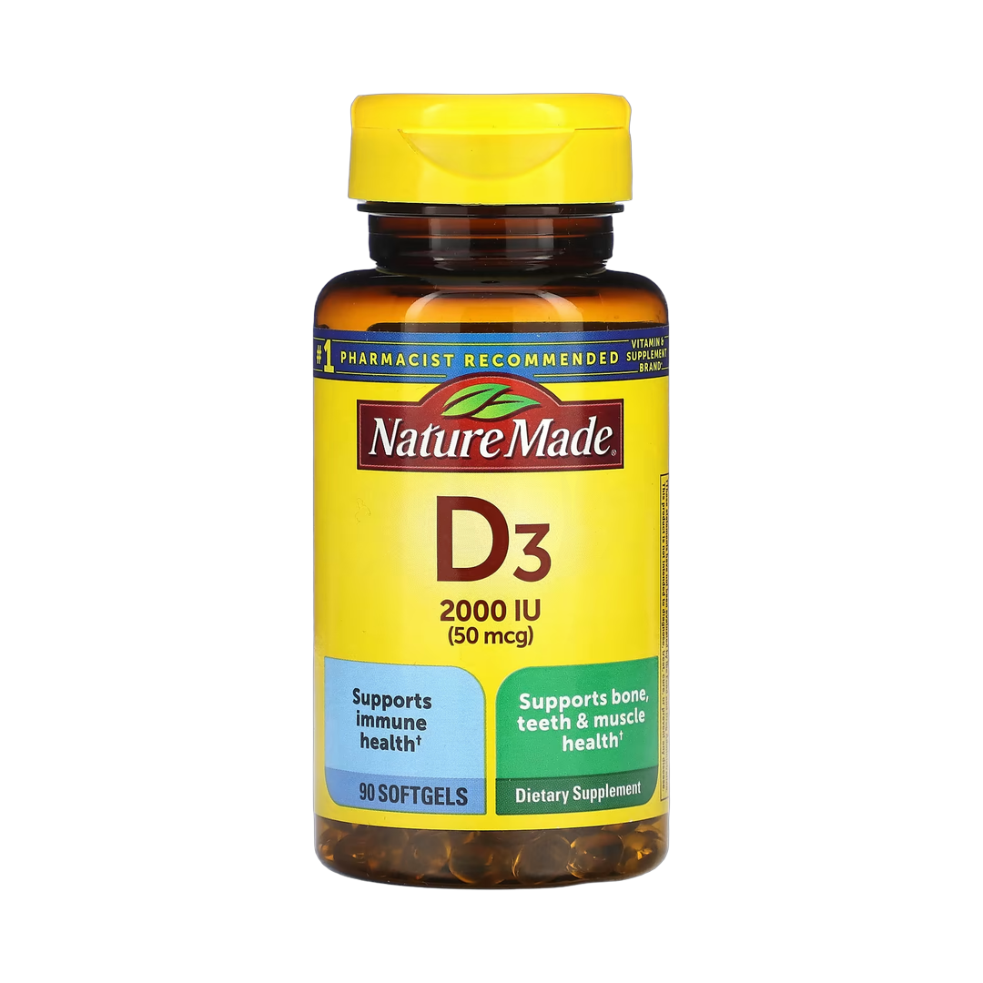 Nature Made, Vitamin D3, 50 mcg (2,000 IU), 90 Softgels