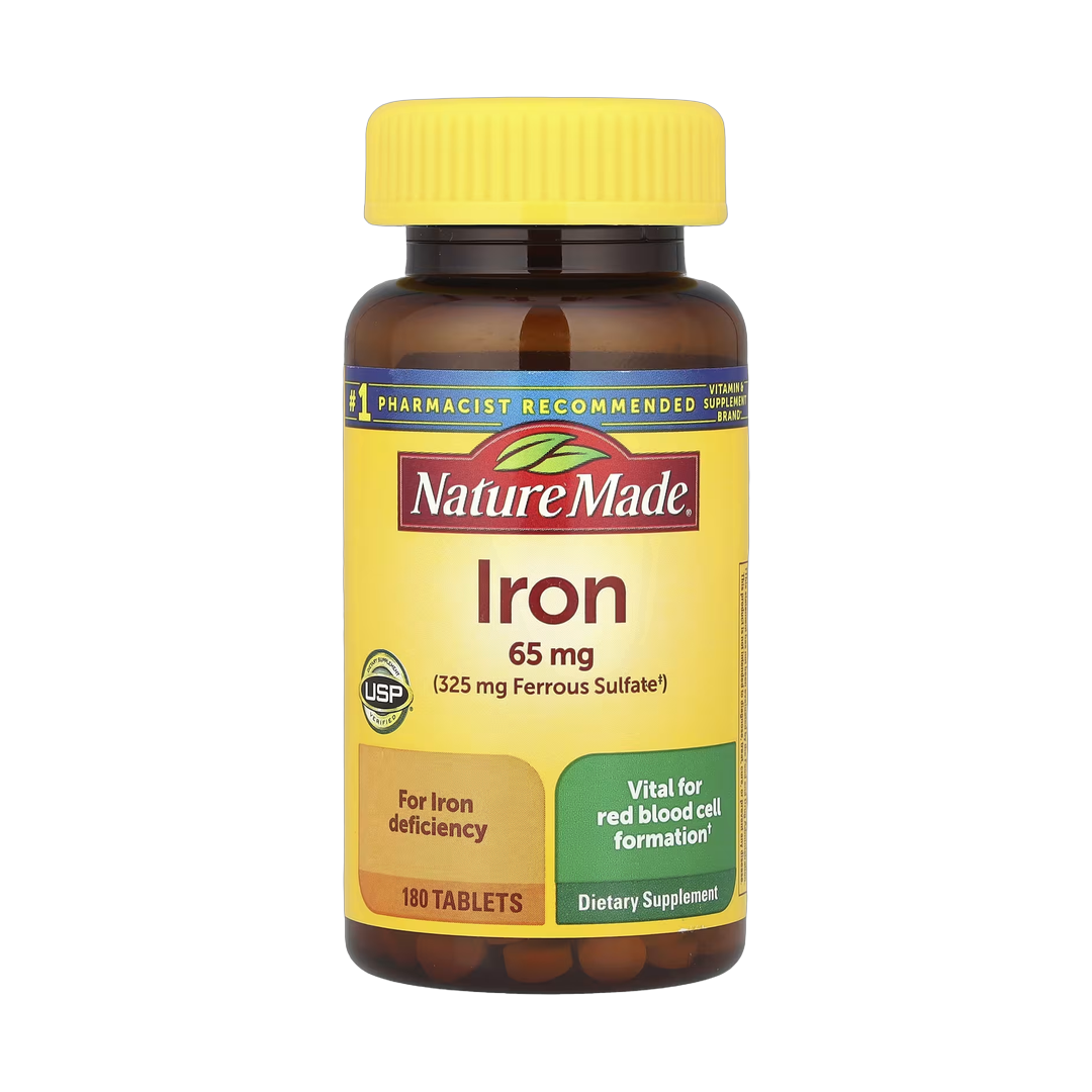 Nature Made, Iron, 65 mg, 180 Tablets