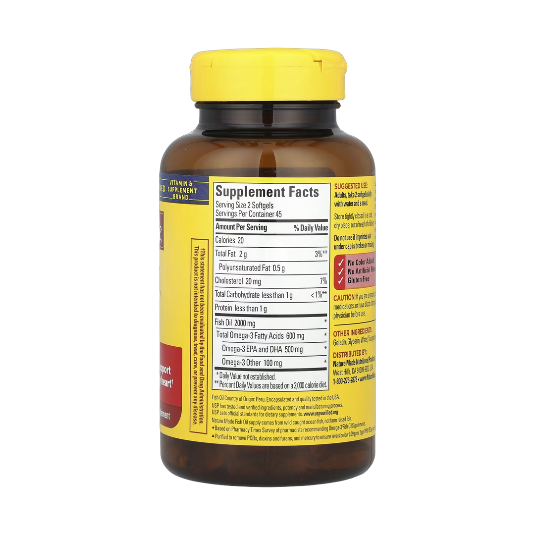 Nature Made, Fish Oil, 1,000 mg, 90 Softgels