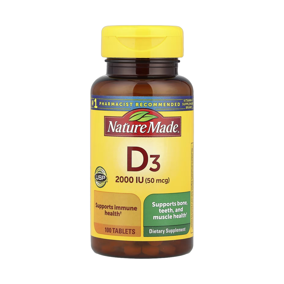 Nature Made, Vitamin D3, 50 mcg (2000 IU), 100 Tablets