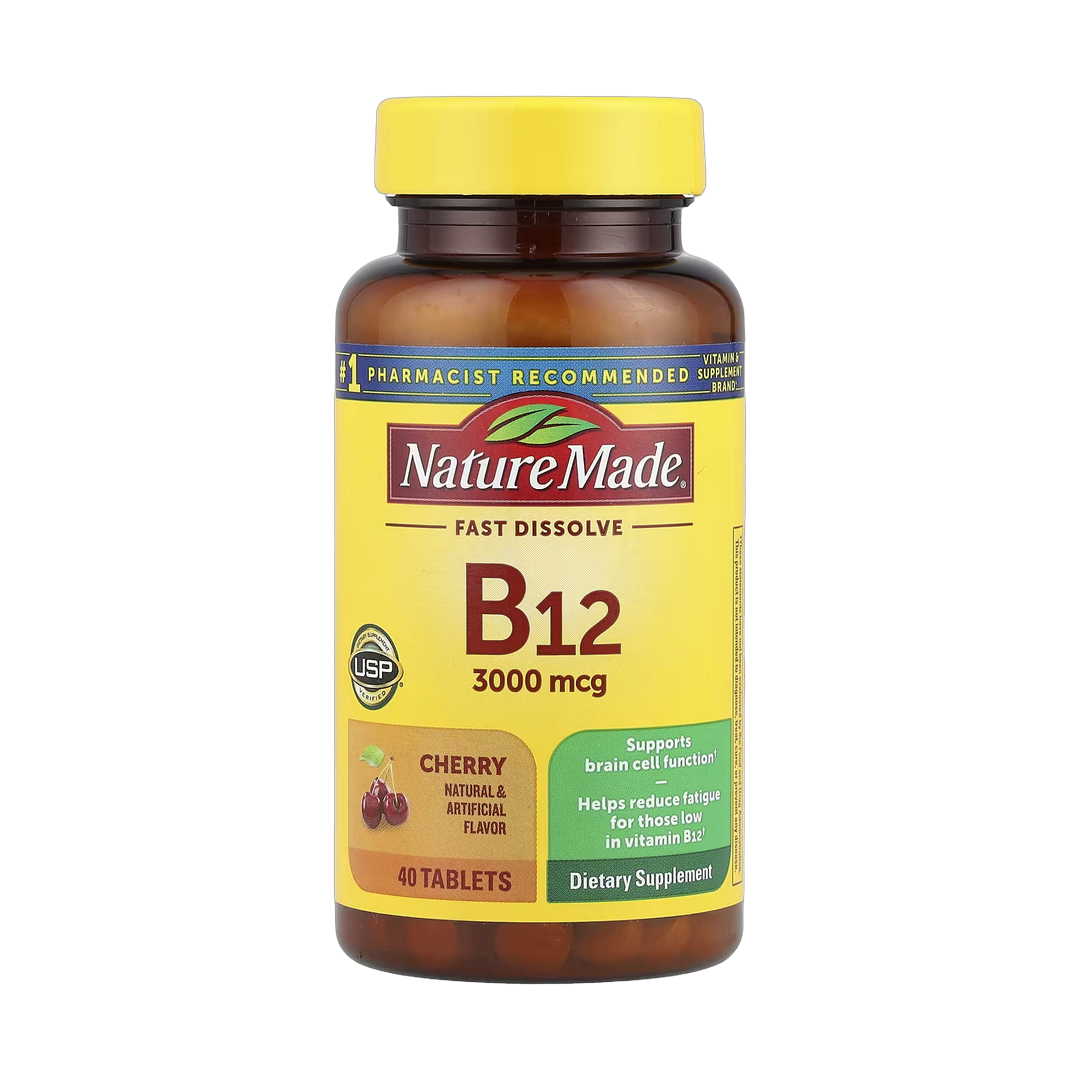 Nature Made, Vitamin B12, Fast Dissolve, Cherry, 3,000 mcg, 40 Tablets