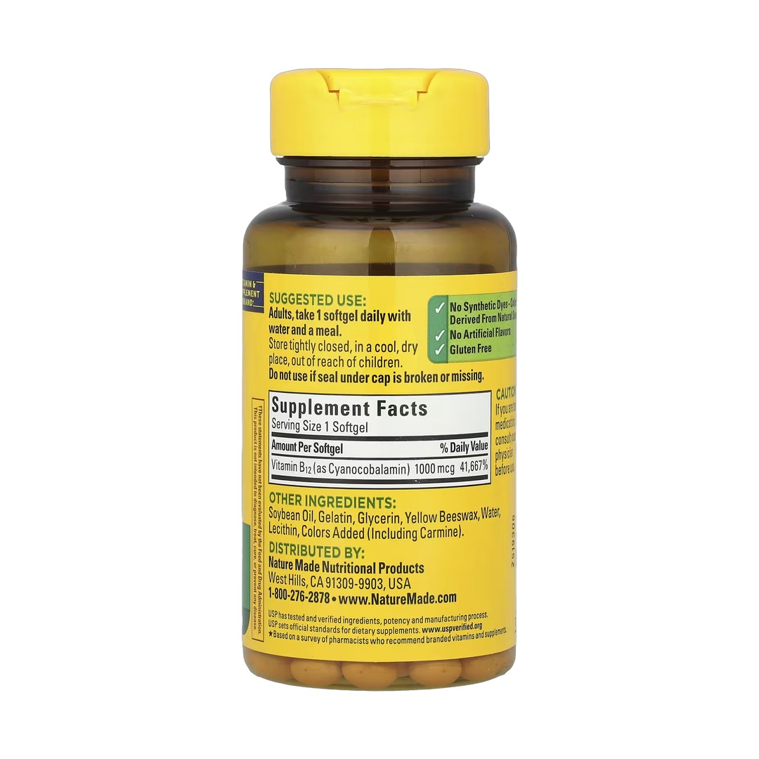 Nature Made, Vitamin B12, 1,000 mcg, 90 Softgels