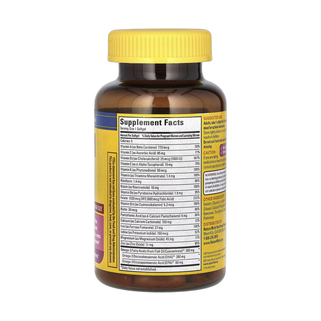 Nature Made, Prenatal Folic Acid + DHA, 90 Softgels