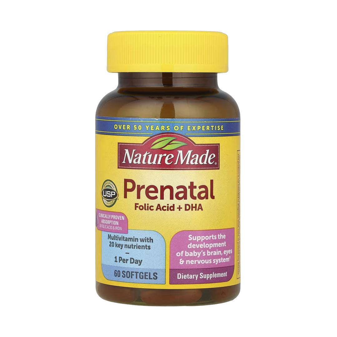 Nature Made, Prenatal Folic Acid + DHA, 60 Softgels