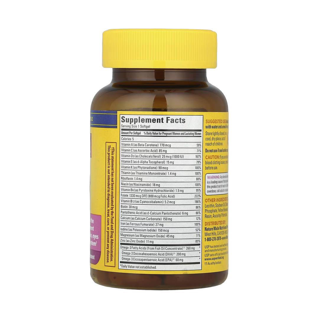 Nature Made, Prenatal Folic Acid + DHA, 60 Softgels
