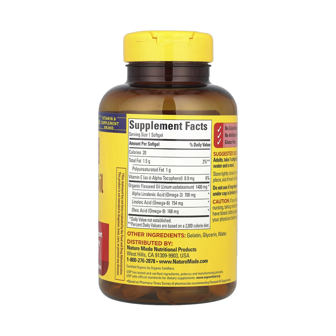 Nature Made, Flaxseed Oil, 100 Softgels