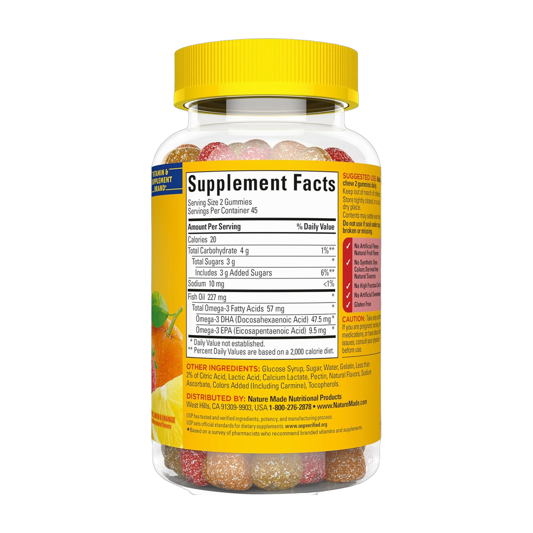 Nature Made, Fish Oil Gummies, Orange , 90 Gummies