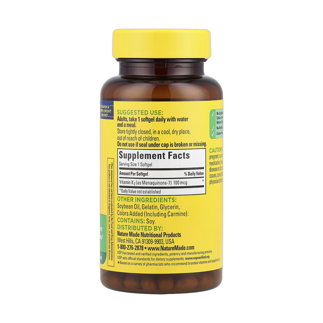 Nature Made, Vitamin K2, 100 mcg, 30 Softgels