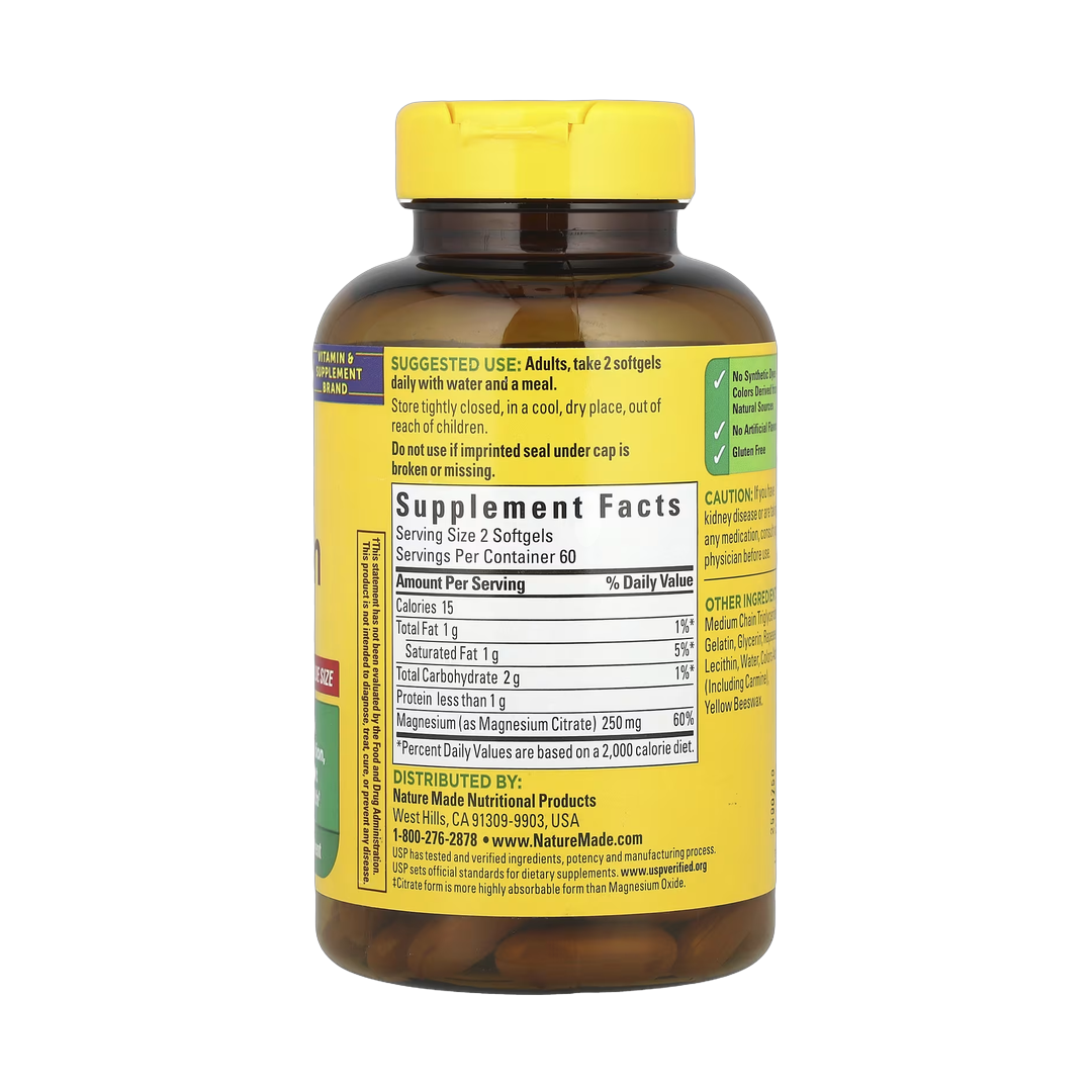 Nature Made, Magnesium Citrate, 120 Softgels
