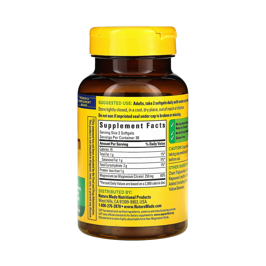 Nature Made, Magnesium Citrate, 60 Softgels