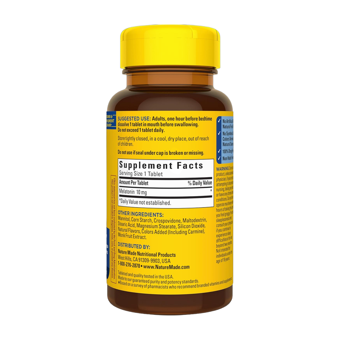 Nature Made, Melatonin, 10 mg Fast Dissolve, 45 Tablets