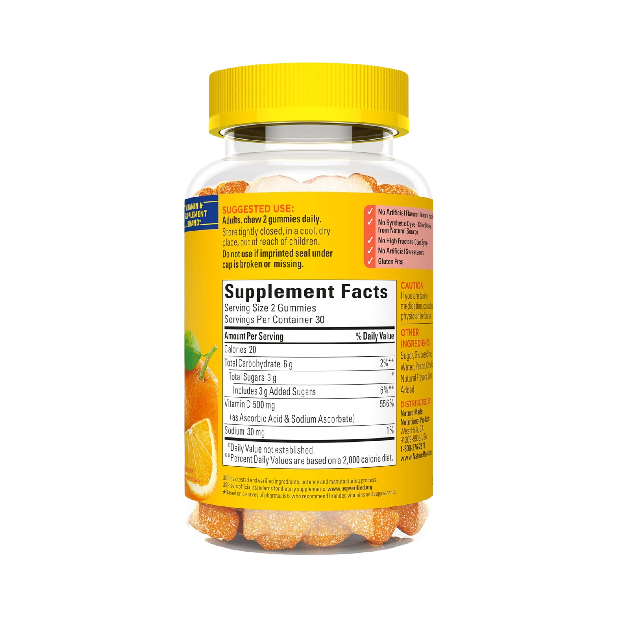 Nature Made, Vitamin C Extra Strength , 500 mg, 60 Gummies