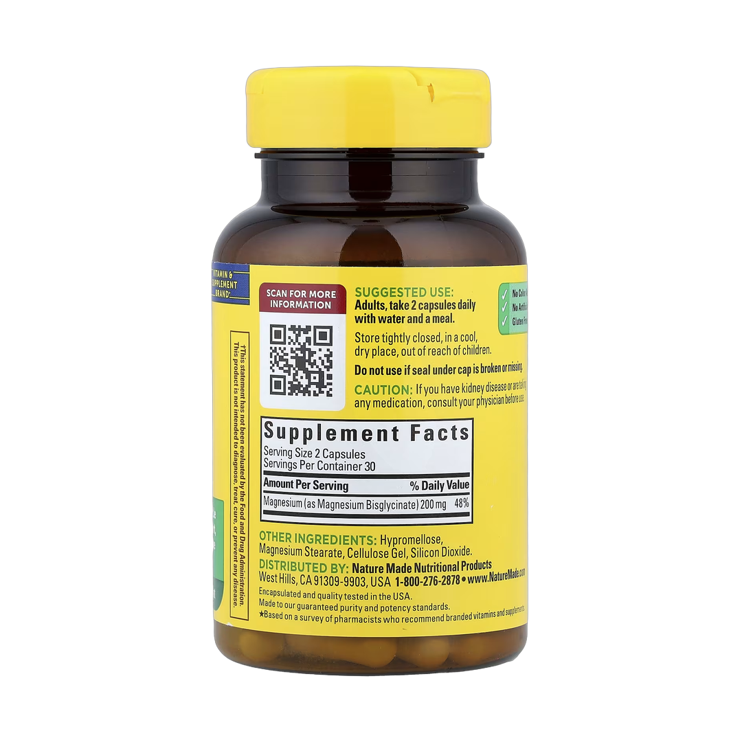 Nature Made, Magnesium Glycinate, 60 Capsules