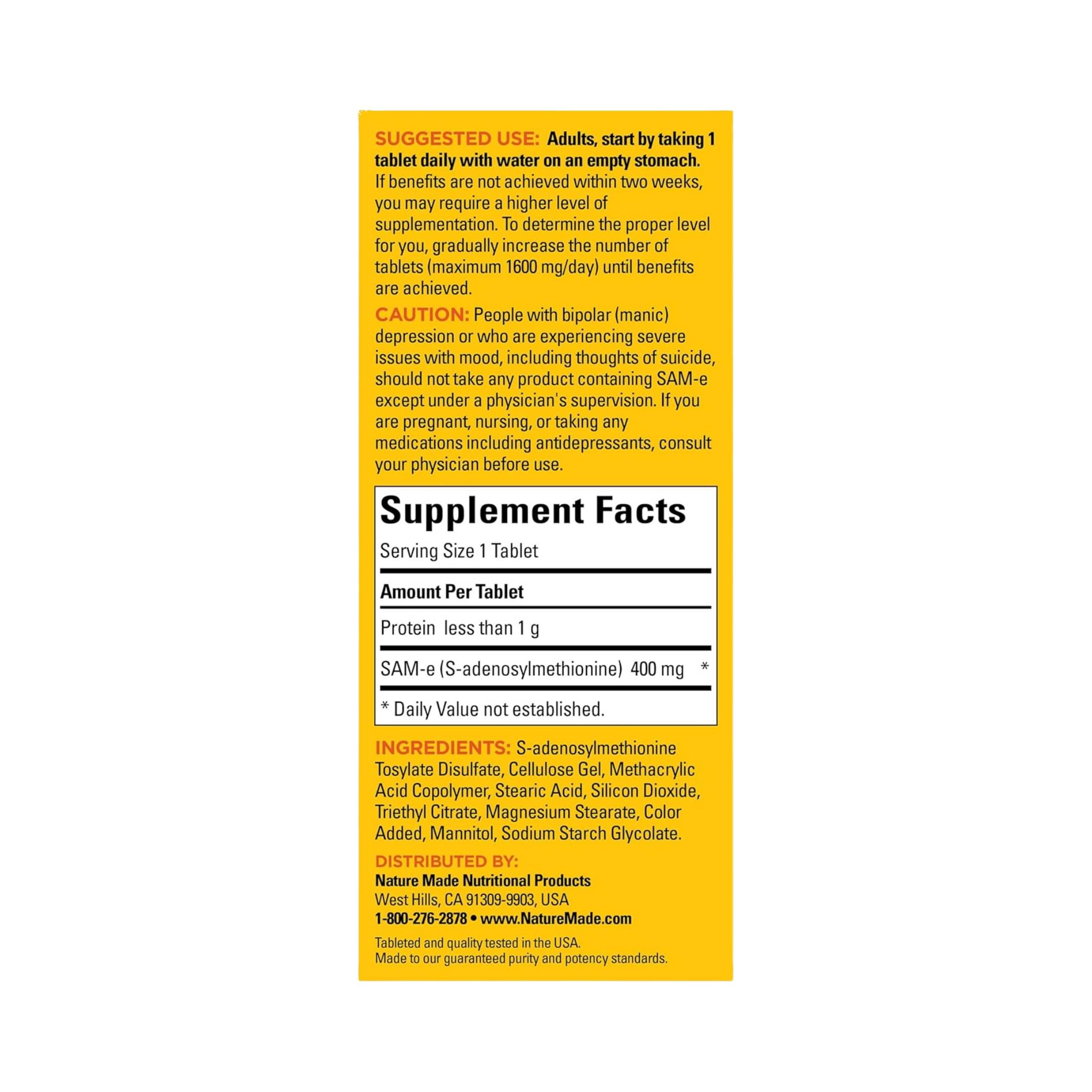 Nature Made, SAM-e Complete, 400 mg, 36 Tablets