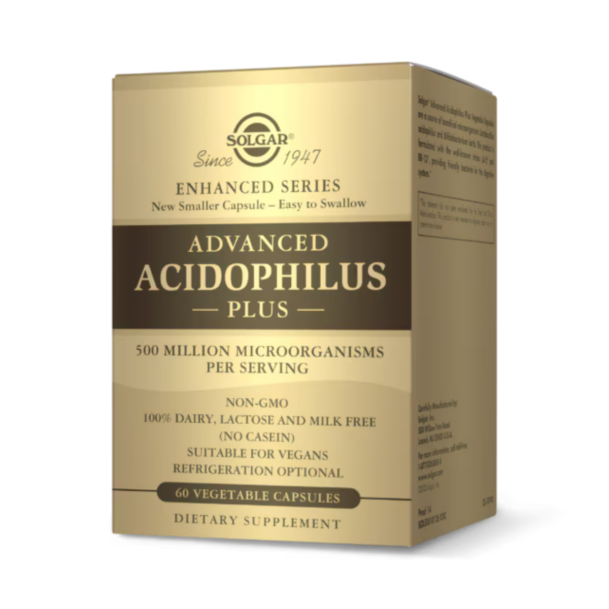 Solgar, Advanced Acidophilus Plus, 60 Vegetable Capsules