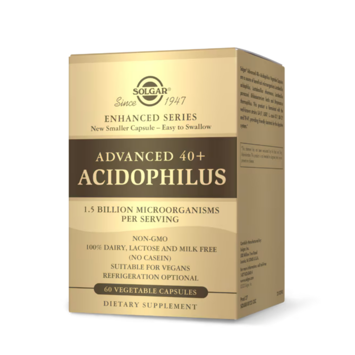Solgar, Advanced 40+ Acidophilus, 60 Vegetable Capsules