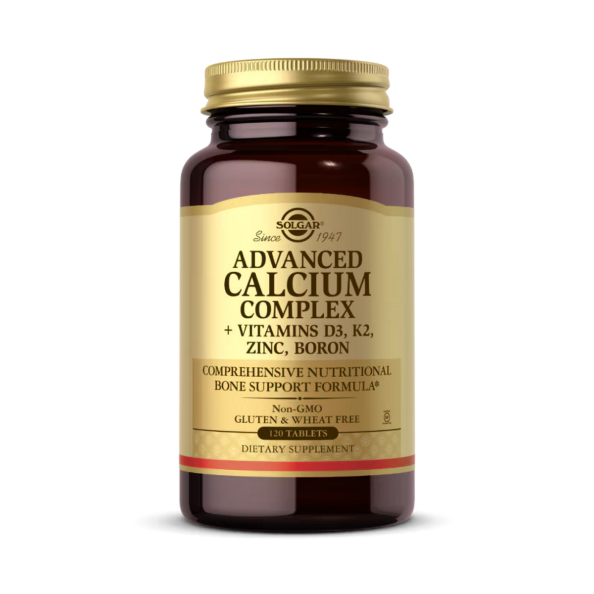 Solgar, Advanced Calcium Complex + Vitamins D3, K2, Zinc, Boron, 120 Tablets