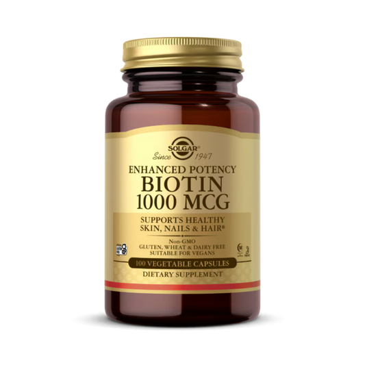 Solgar, Enhanced Potency Biotin, 1,000 Mcg, 100 Vegetable Capsules