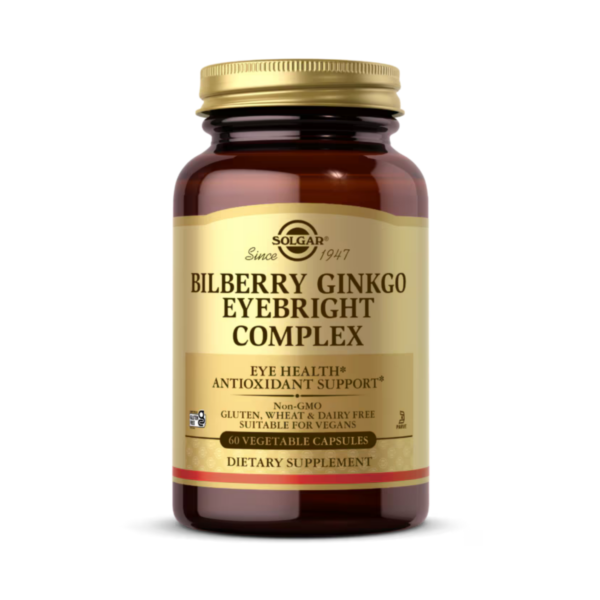 Solgar, Bilberry Ginkgo Eyebright Complex, 60 Vegetable Capsules