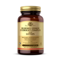 Solgar, Bilberry Ginkgo Eyebright Complex Plus Lutein, 60 Vegetable Capsules