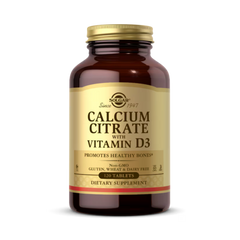 Solgar, Calcium Citrate with Vitamin D3, 120 Tablets
