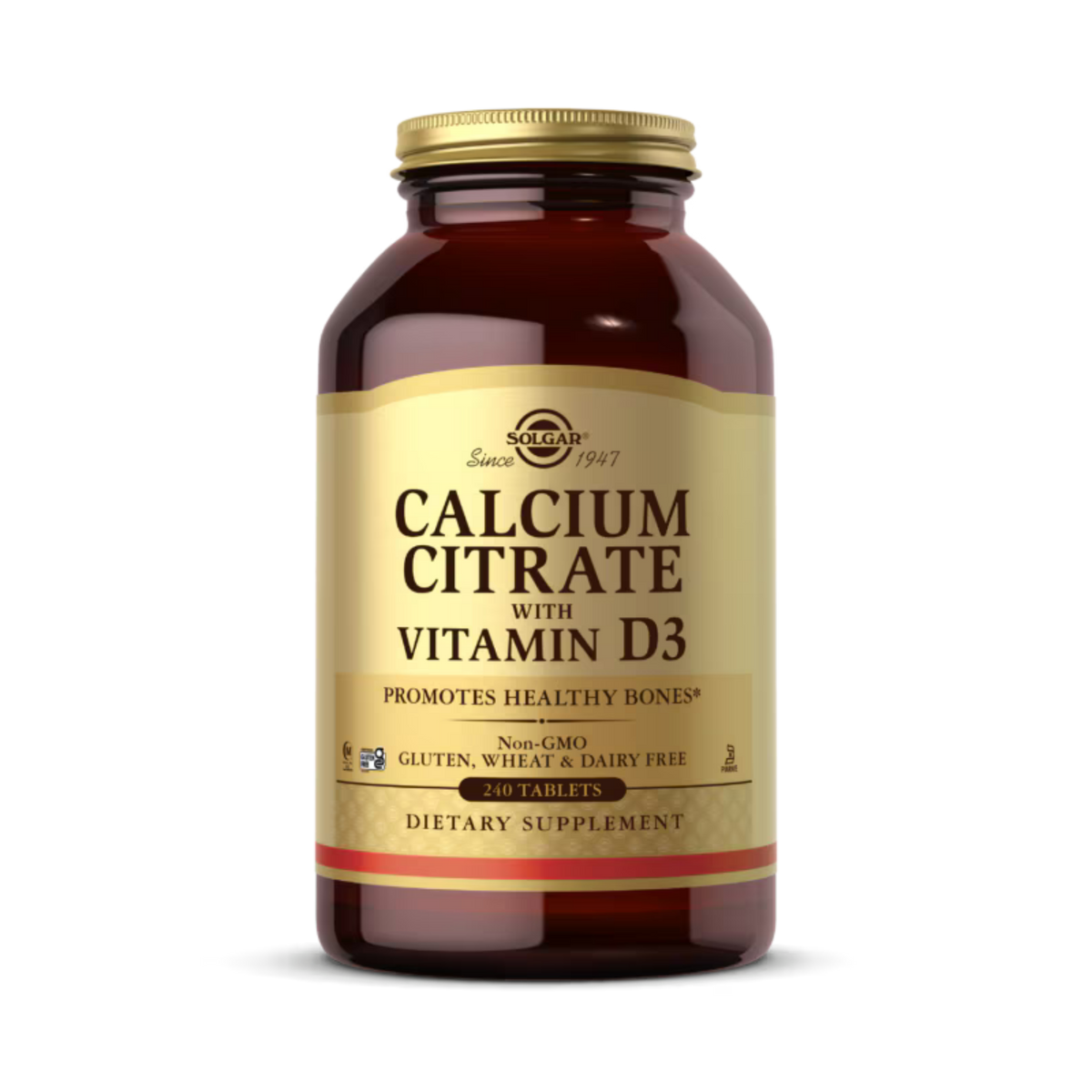 Solgar, Calcium Citrate with Vitamin D3, 240 Tablets