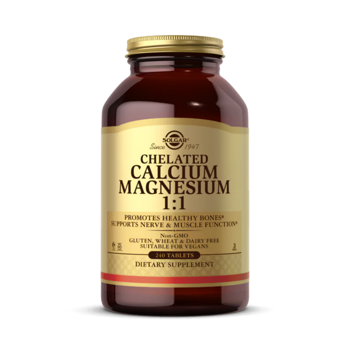 Solgar, Chelated Calcium Magnesium 1:1, 240 Tablets