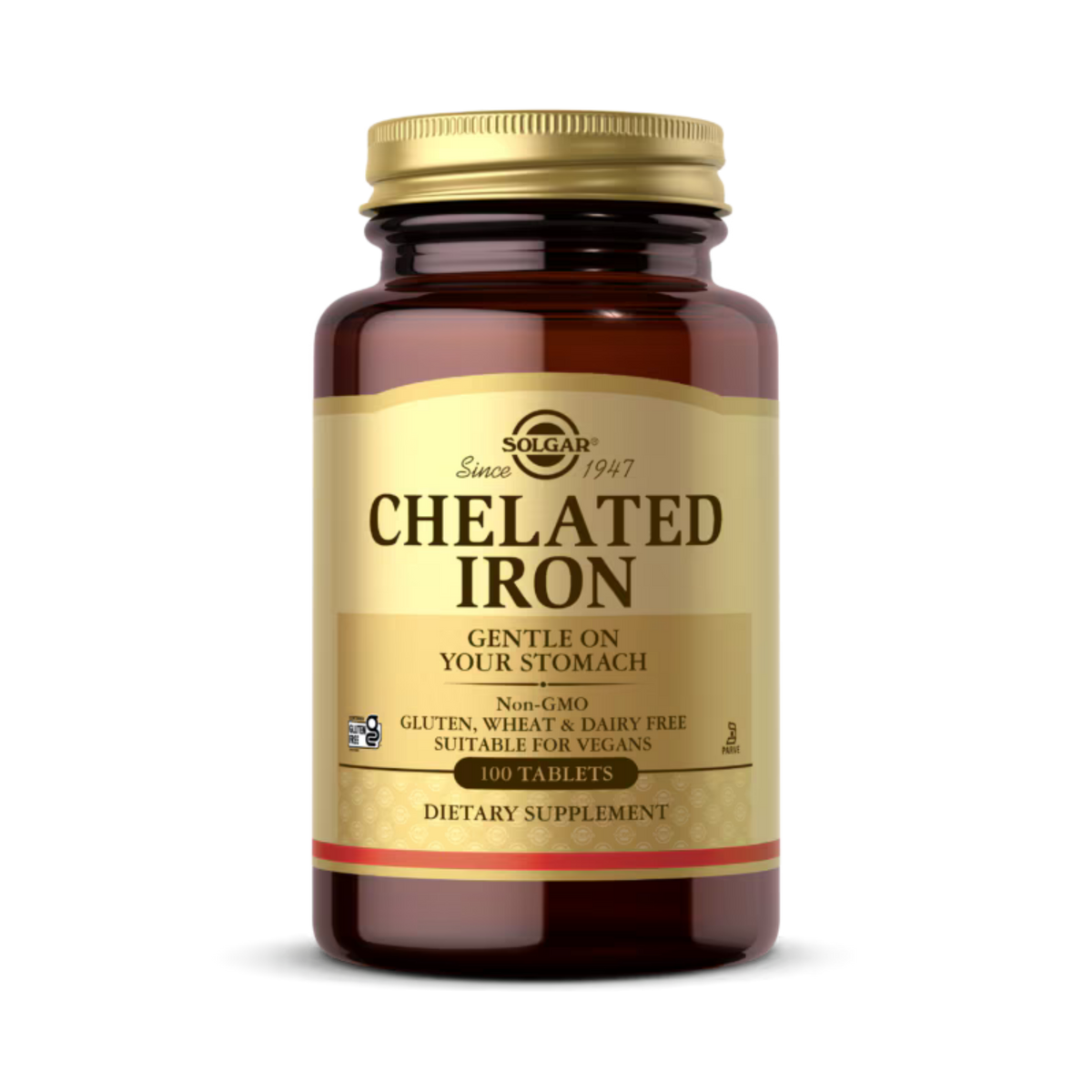 Solgar, Chelated Iron, 25 Mg, 100 Tablets