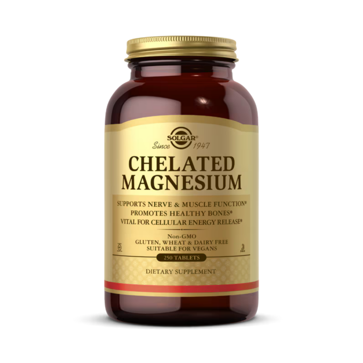 Solgar, Chelated Magnesium, 250 Tablets