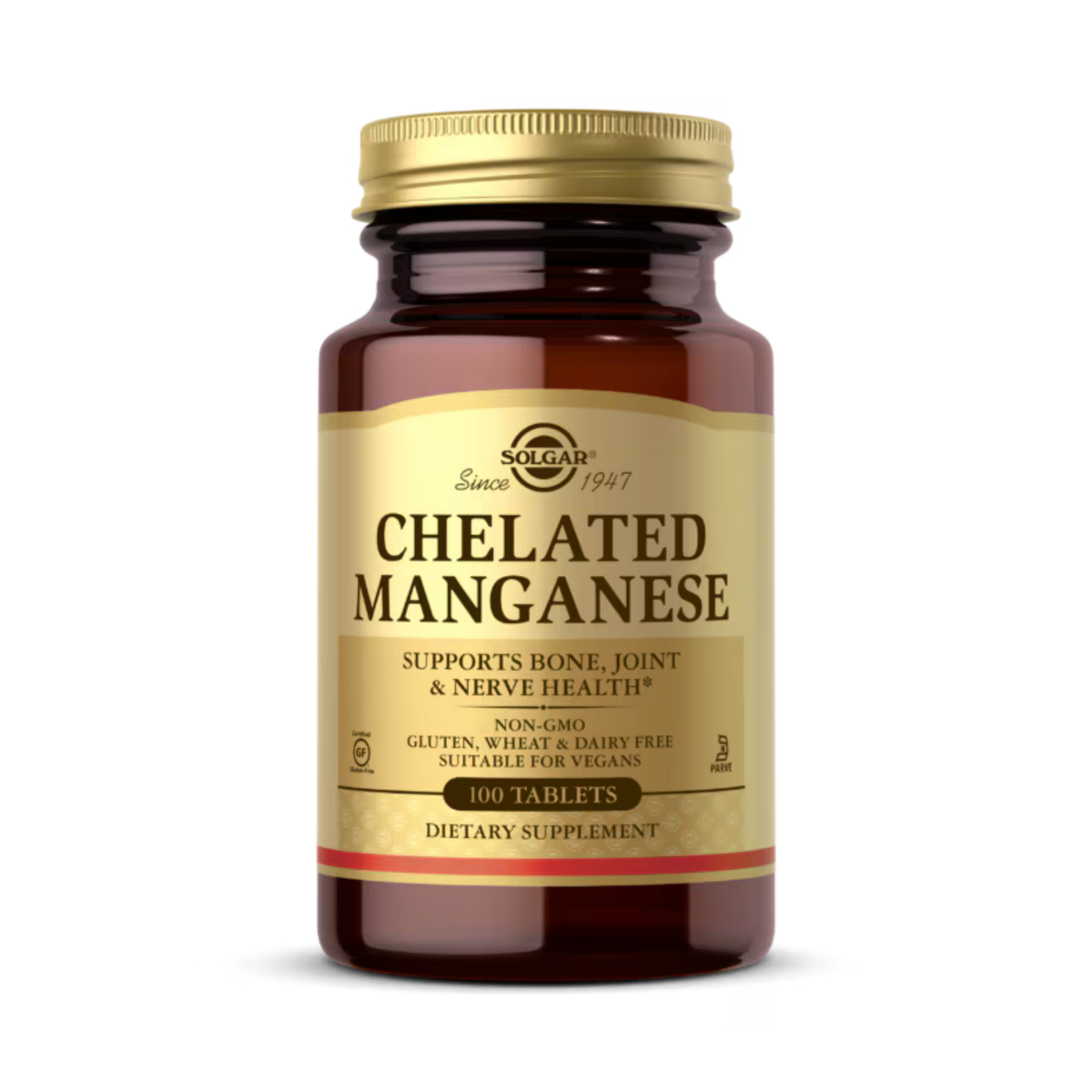 Solgar, Chelated Manganese, 8 Mg, 100 Tablets