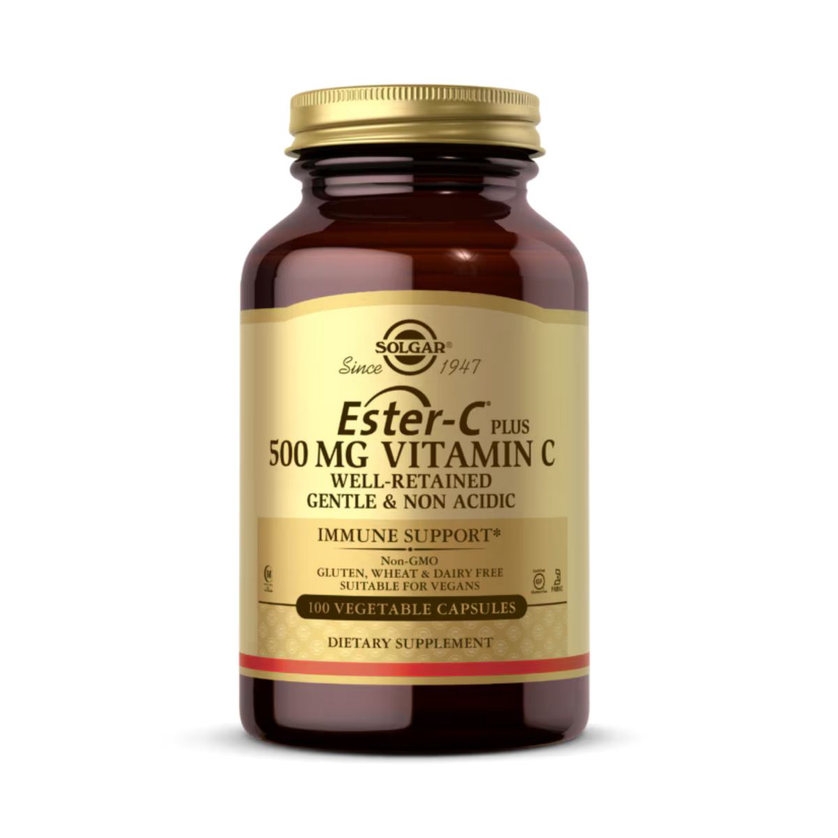 Solgar, Ester-C Plus 500 Mg, Vitamin C, 100 Vegetable Capsules (Ester-C Ascorbate Complex)