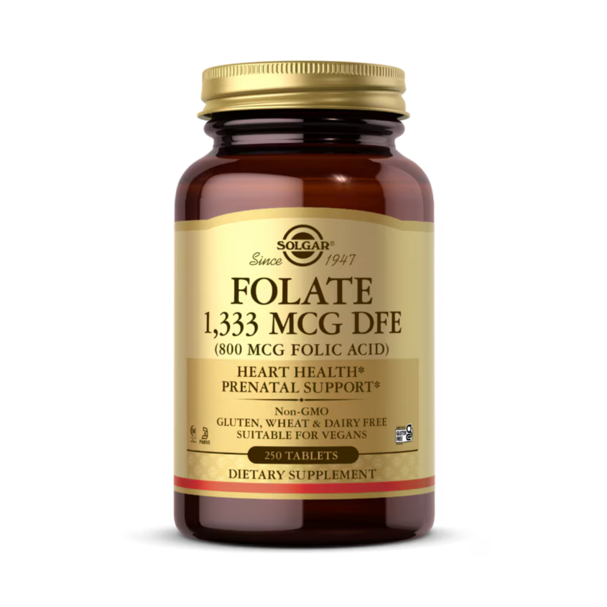 Solgar, Folate, 1,333 Mcg DFE, 250 Tablets
