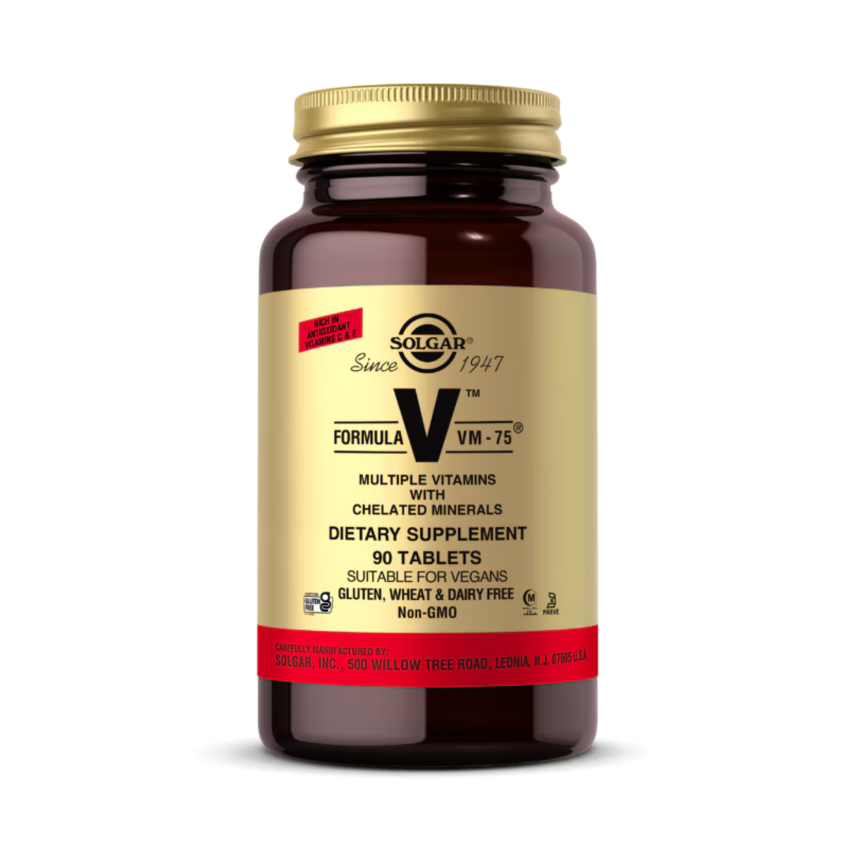 Solgar, Formula V, VM-75, Multiple Vitamins with Chelated Minerals, 90 Tablets