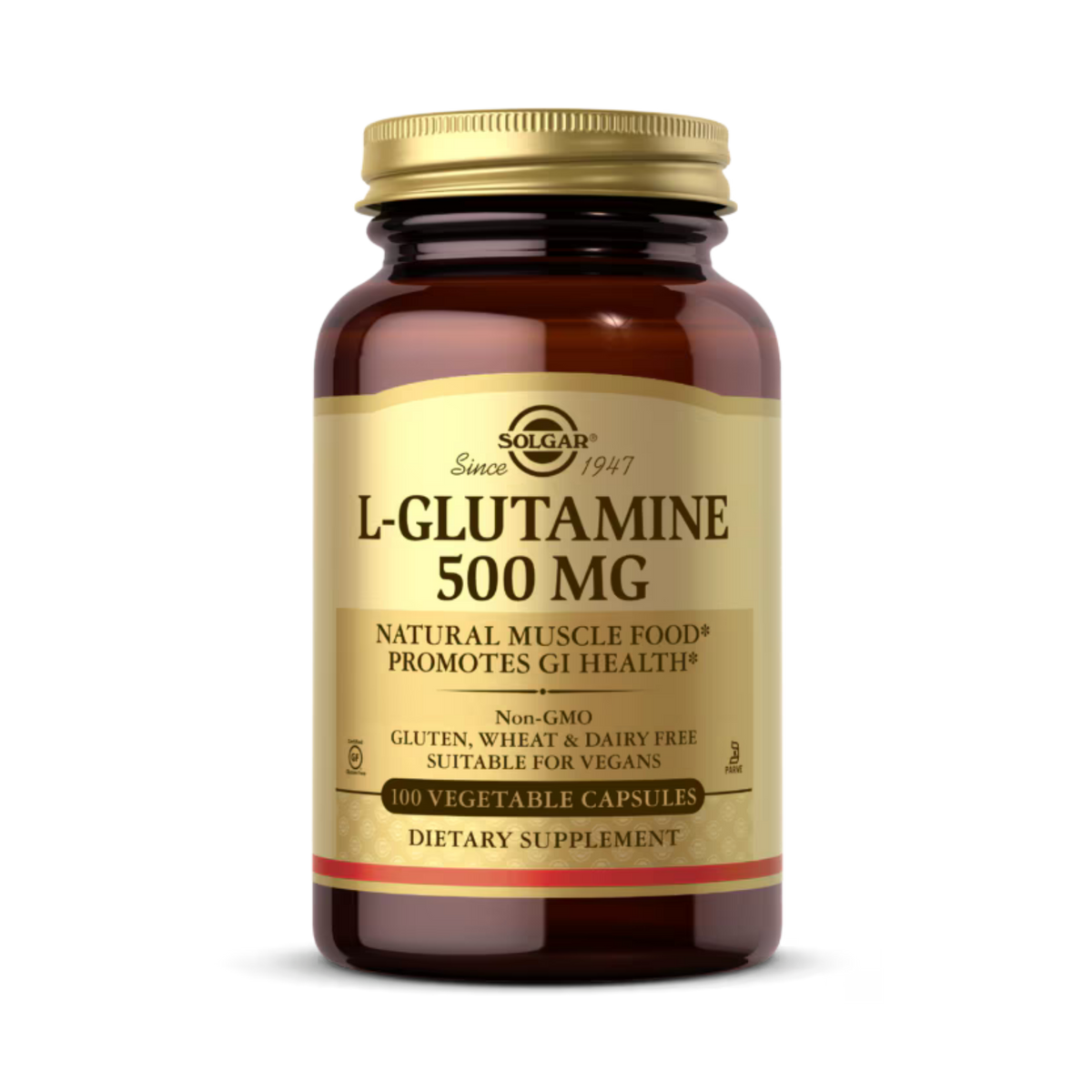 Solgar, L-Glutamine, 500 Mg, 100 Vegetable Capsules