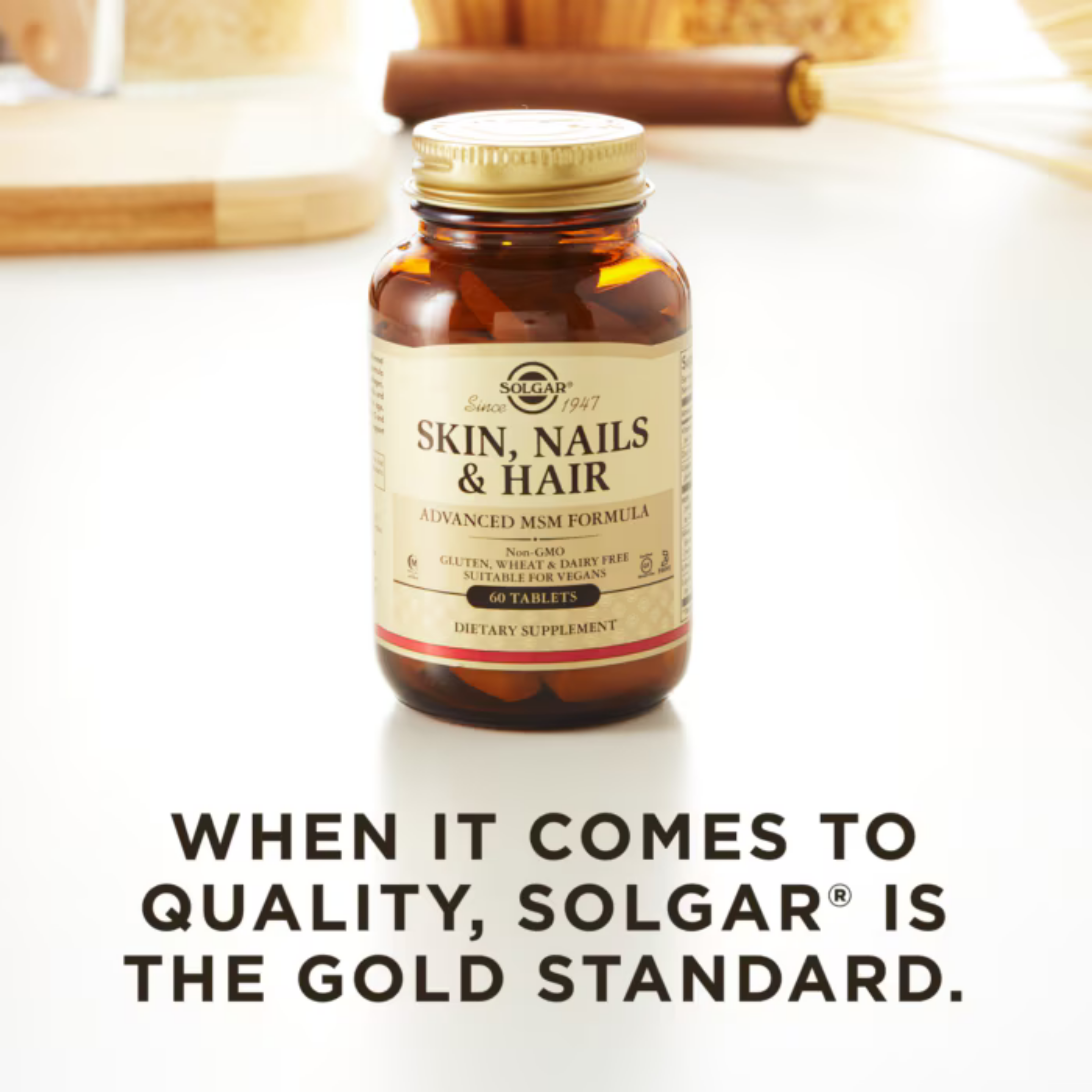 Solgar, Skin, Nails & Hair, Advanced MSM Formula, 60 Tablets